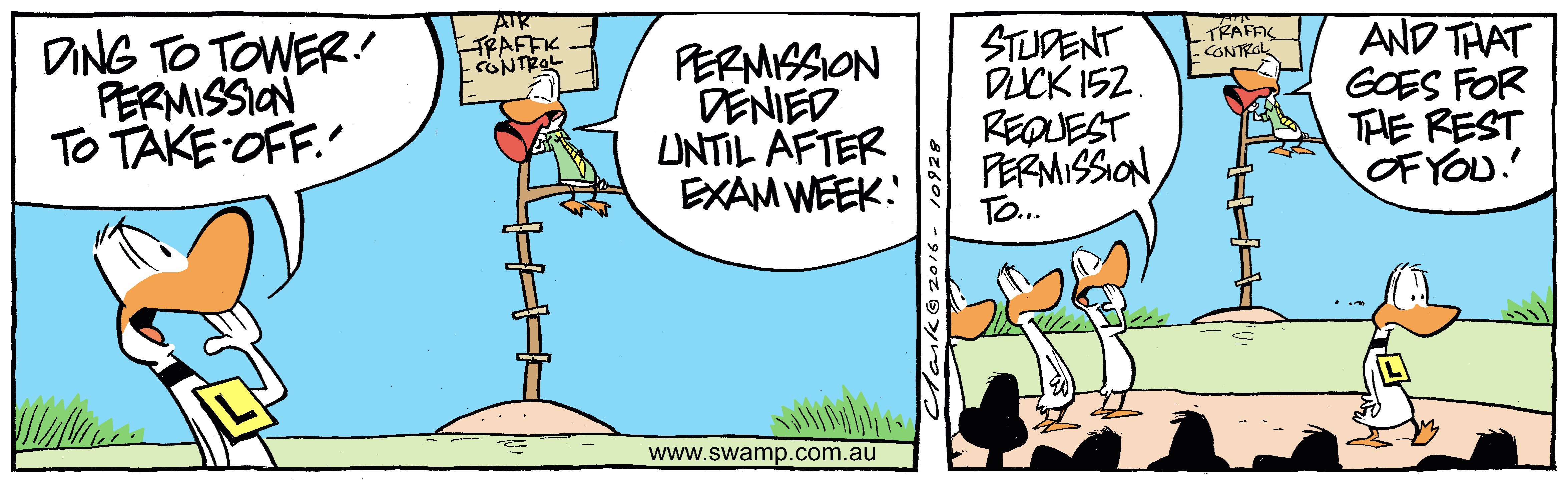 Permission Denied Colour Cartoon